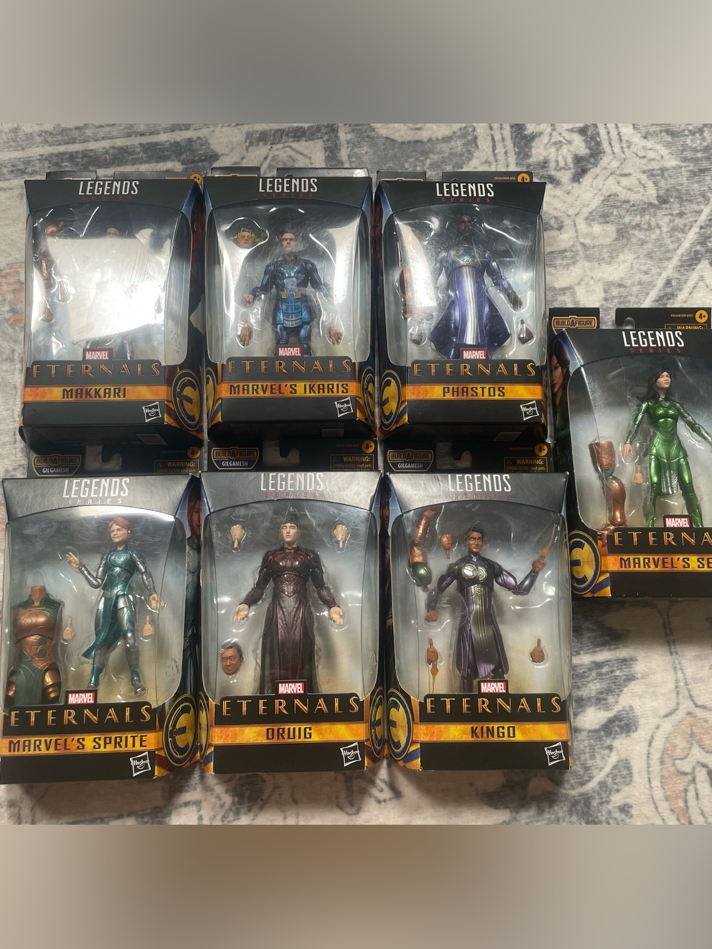 Hasbro Marvel Legends Eternals 7-Figure Set with Multi-Color Costumes